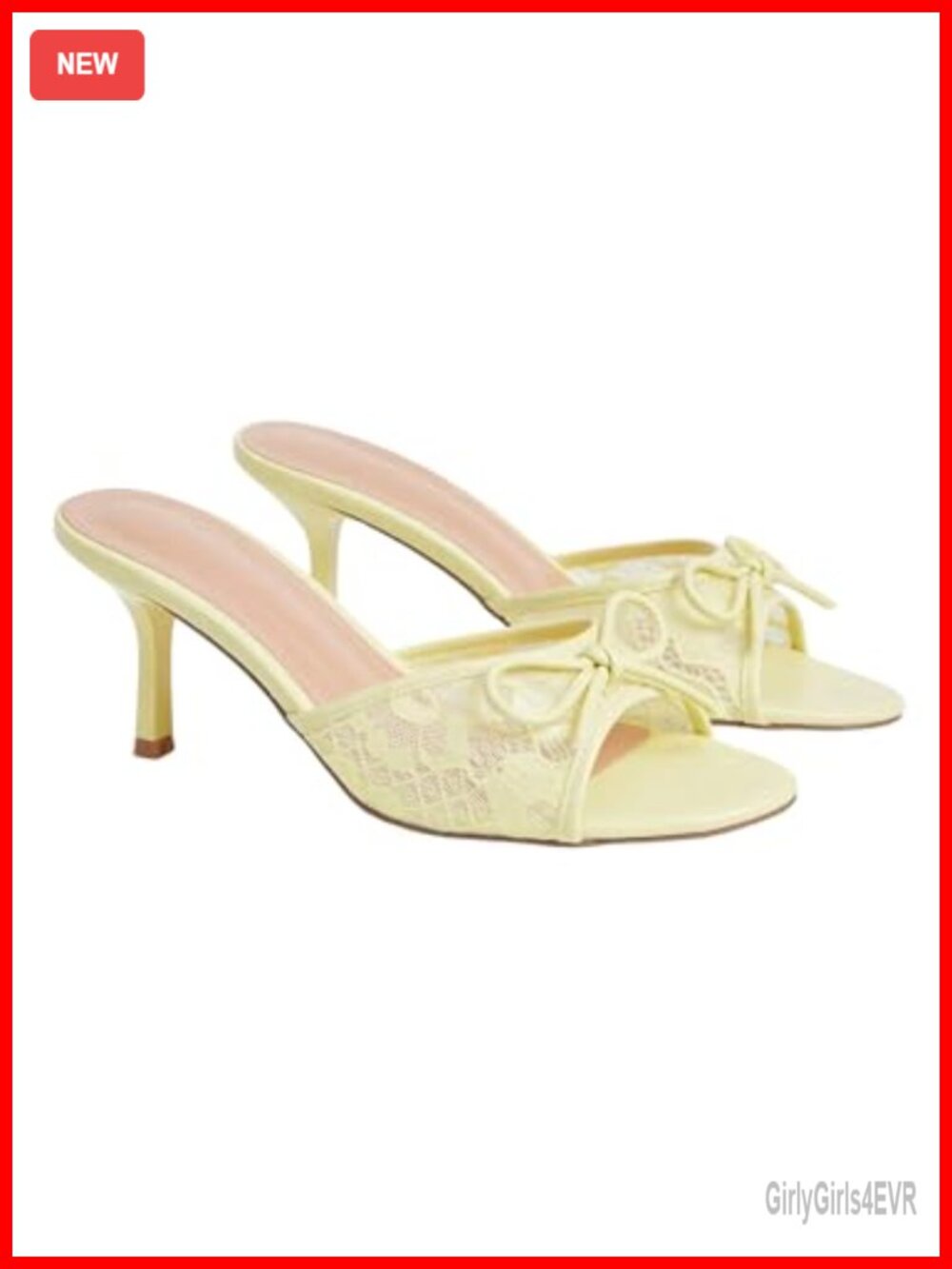 Lace Kitten Heel Mesh Open Toe Heeled Sandals Dressy Bow